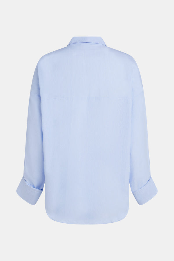 Penn & Ink BLOUSE STRIPE (W25Z793) LIGHT BLUE