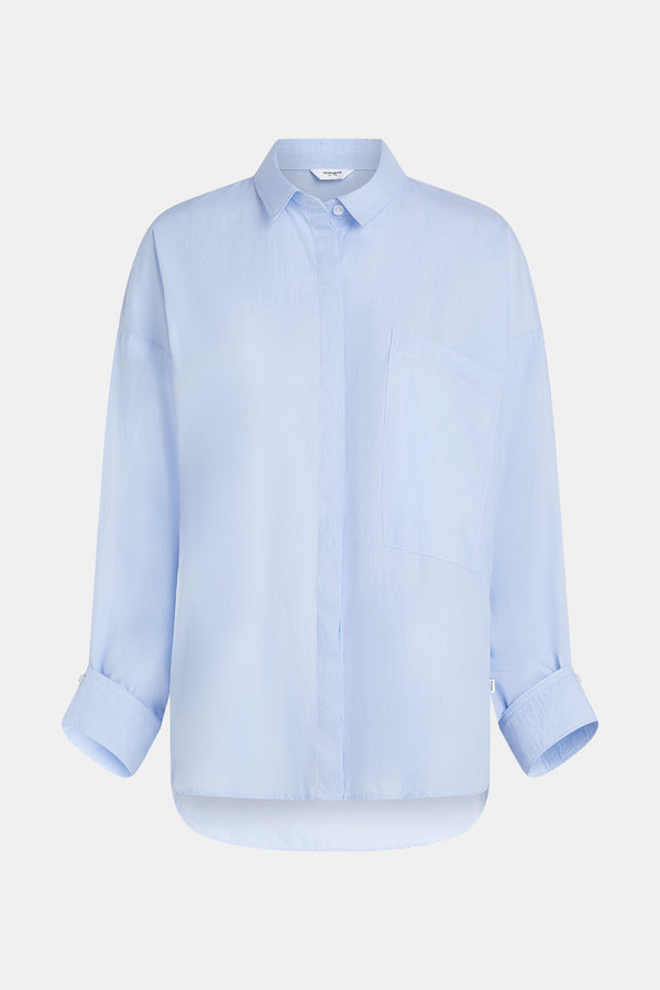 penn & ink BLOUSE STRIPE (W25Z793) LIGHT BLUE