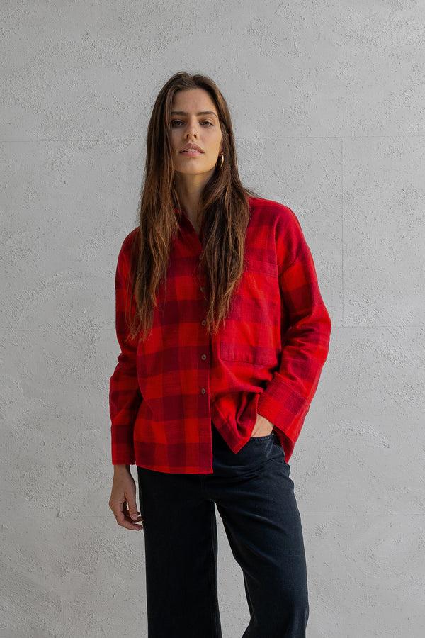 penn & ink BLOUSE (W25F1734) TOMATO