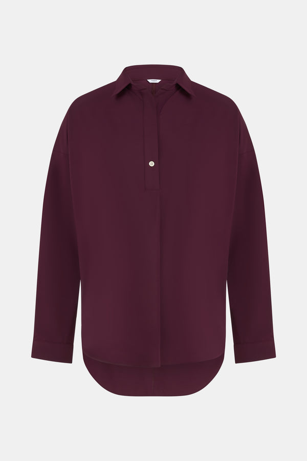 penn & ink BLOUSE (W25M-MAGDA) AUBERGINE