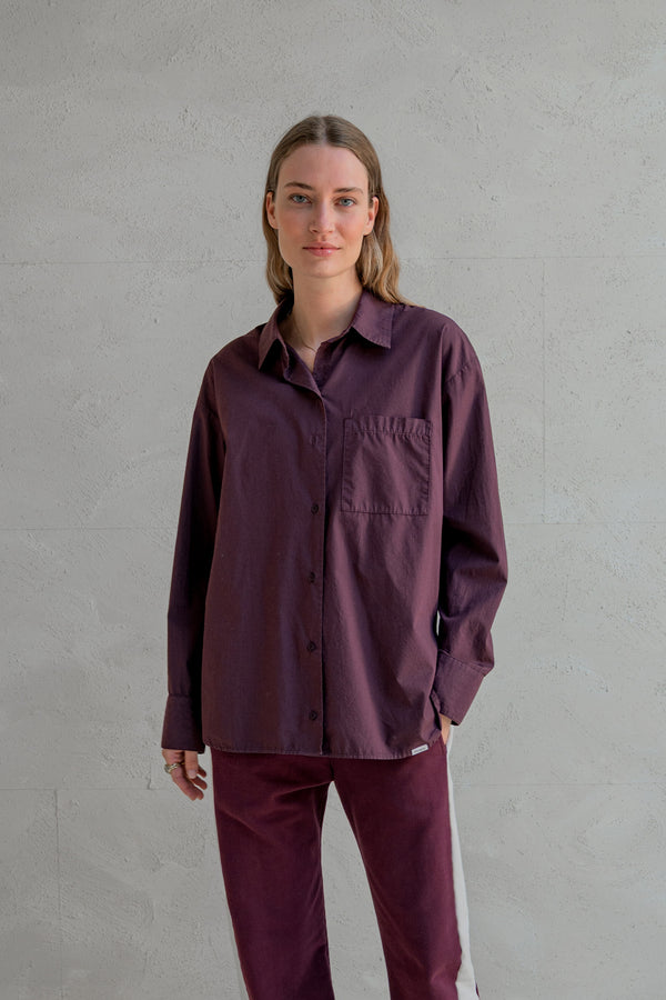 penn & ink BLOUSE (W25Z795) AUBERGINE