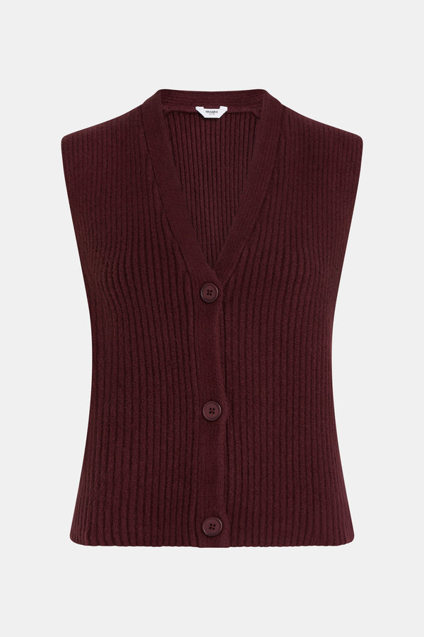 Penn & Ink CARDIGAN (W25B346) AUBERGINE
