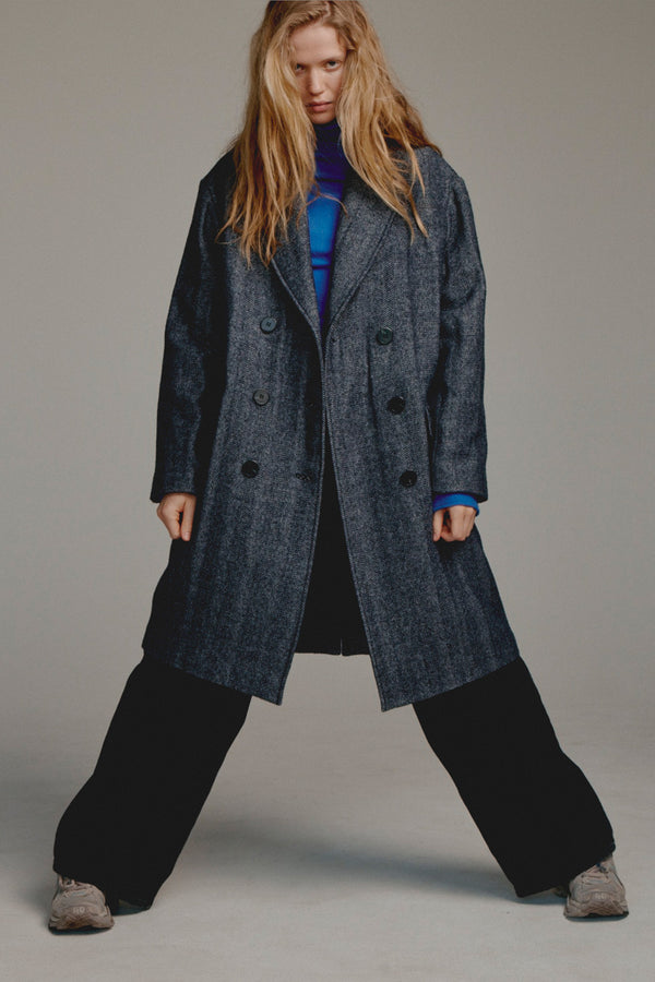 penn & ink COAT (W25N1647) NAVY MELANGE