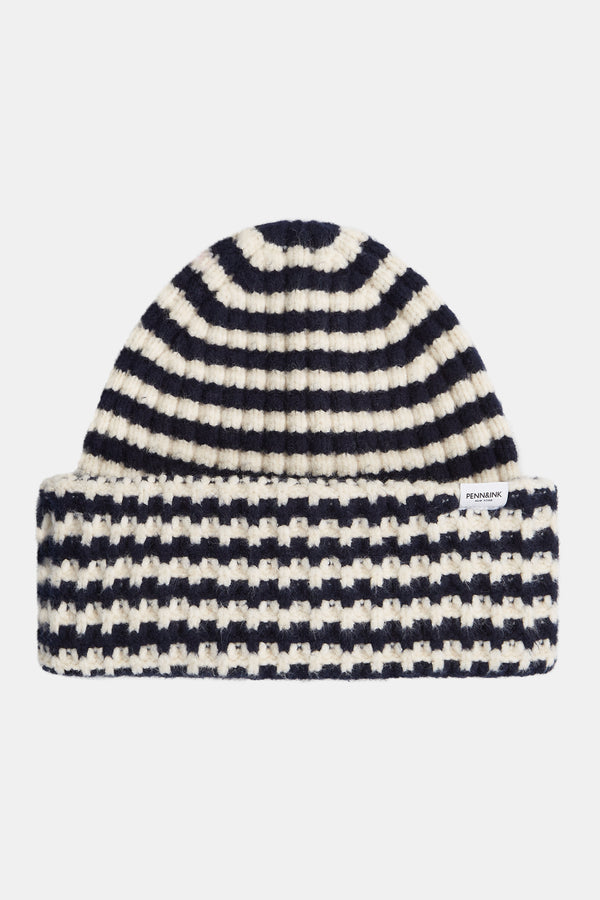penn & ink HAT STRIPE (W25B374LTD) NAVY