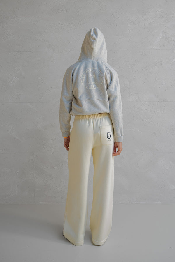 Penn & Ink HOODIE PRINT (W25F1701) ECRU MELANGE