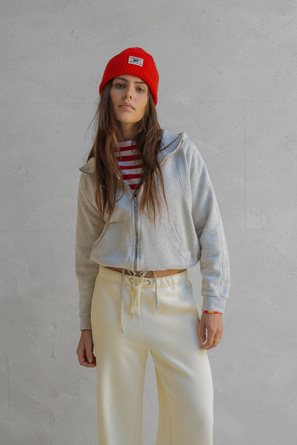 penn & ink HOODIE PRINT (W25F1701) ECRU MELANGE