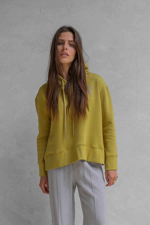 Penn & Ink HOODIE PRINT (W25T1186) CURRY - SAND