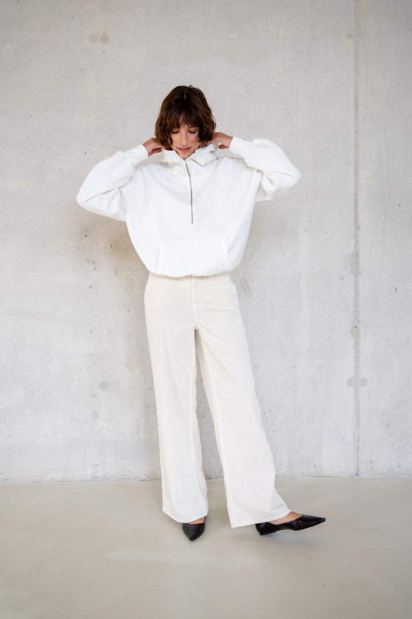 Penn & Ink HOODIE PRINT (W25T1211LTD) MILK