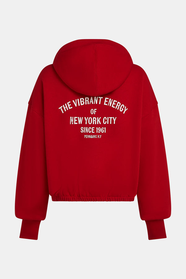 Penn & Ink HOODIE PRINT (W25T1211LTD) RED