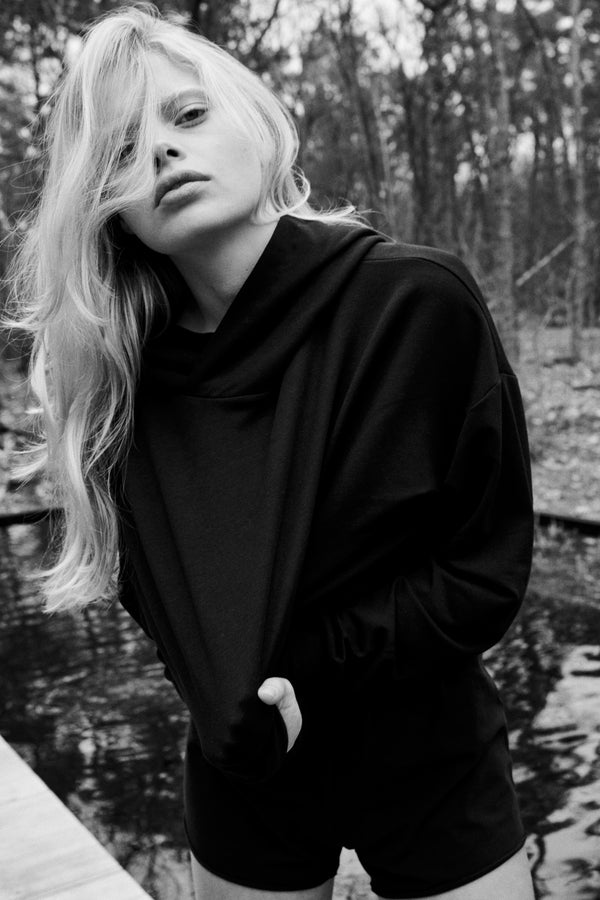 penn & ink HOODIE (T003) BLACK