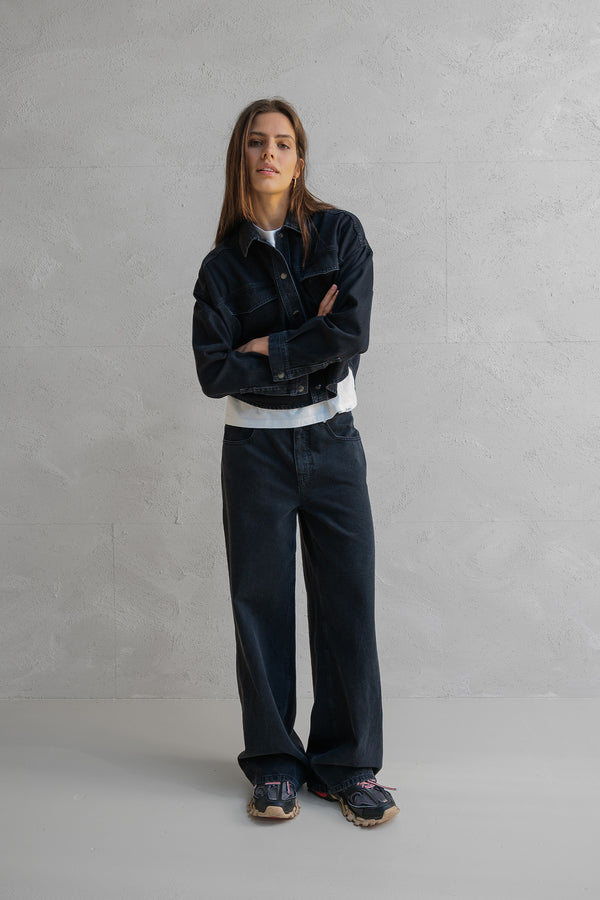 Penn & Ink JACKET (W25Z786) BLACK JEANS