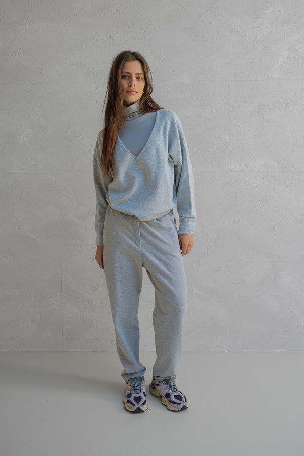 Penn & Ink JUMPER (W25B344) GREY MELANGE