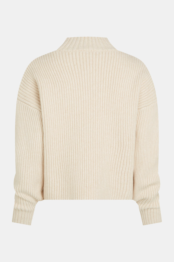 Penn & Ink JUMPER (W25B380LTD) ECRU - RED
