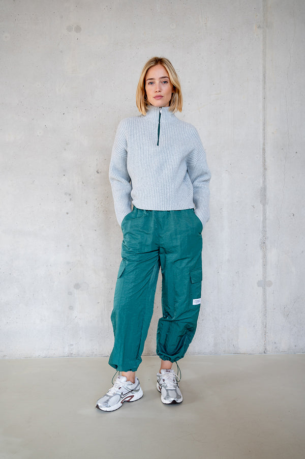 Penn & Ink JUMPER (W25B381LTD) GREY MELANGE - GREEN