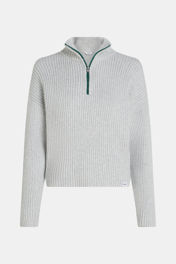 Penn & Ink JUMPER (W25B381LTD) GREY MELANGE - GREEN