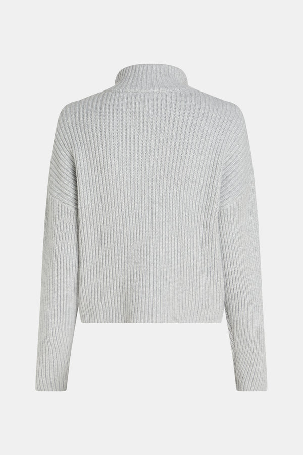 Penn & Ink JUMPER (W25B381LTD) GREY MELANGE - GREEN