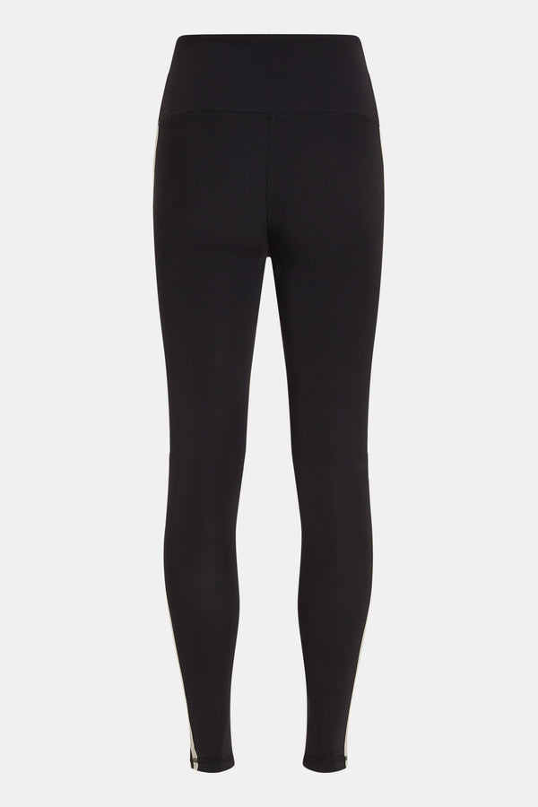 Penn & Ink LEGGING (MEMPHIS STRIPE) BLACK - SAND