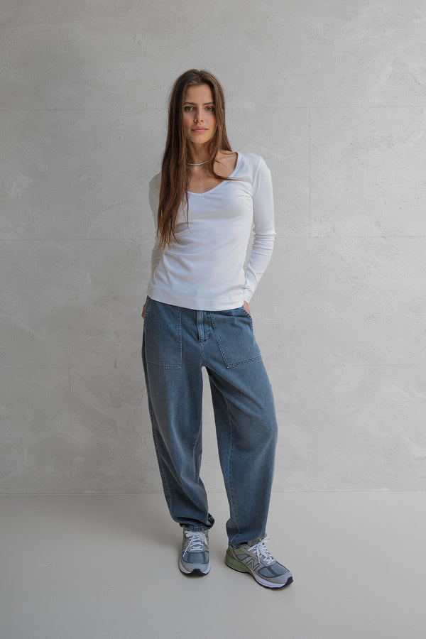 Penn & Ink LONGSLEEVE (W25F1715) WHITE