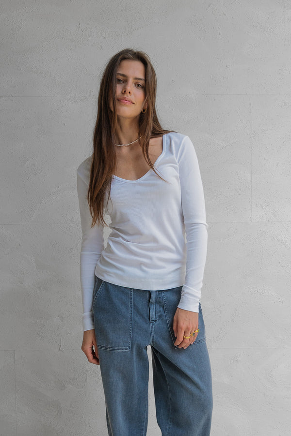 penn & ink LONGSLEEVE (W25F1715) WHITE