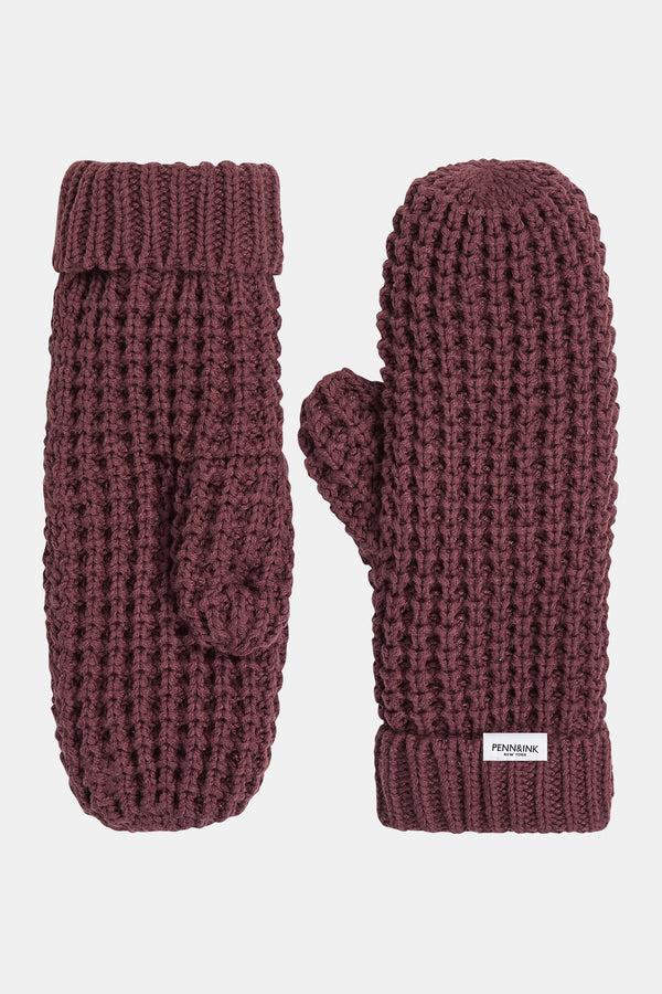 penn & ink MITTENS (W25D130) AUBERGINE