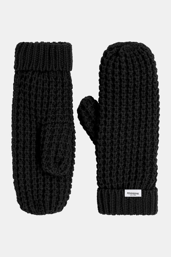 penn & ink MITTENS (W25D130) BLACK
