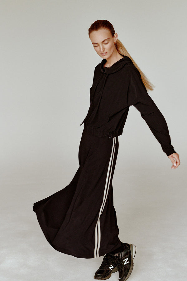 penn & ink SKIRT (ANNA STRIPE) BLACK