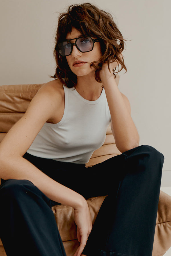 Penn & Ink SUNGLASSES P&I 8056 | BLACK - BLUE