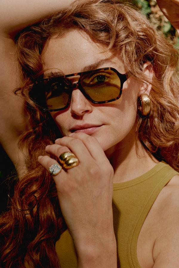 Penn & Ink SUNGLASSES P&I 8056 | HAVANA - GREEN