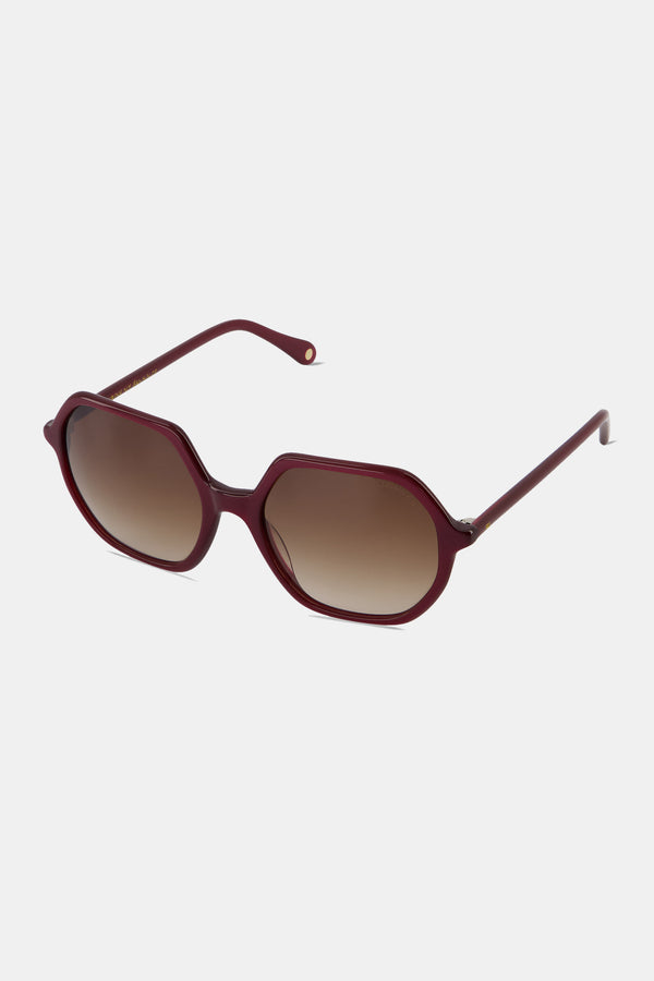 penn & ink SUNGLASSES P&I 8067 | BURGUNDY - BROWN