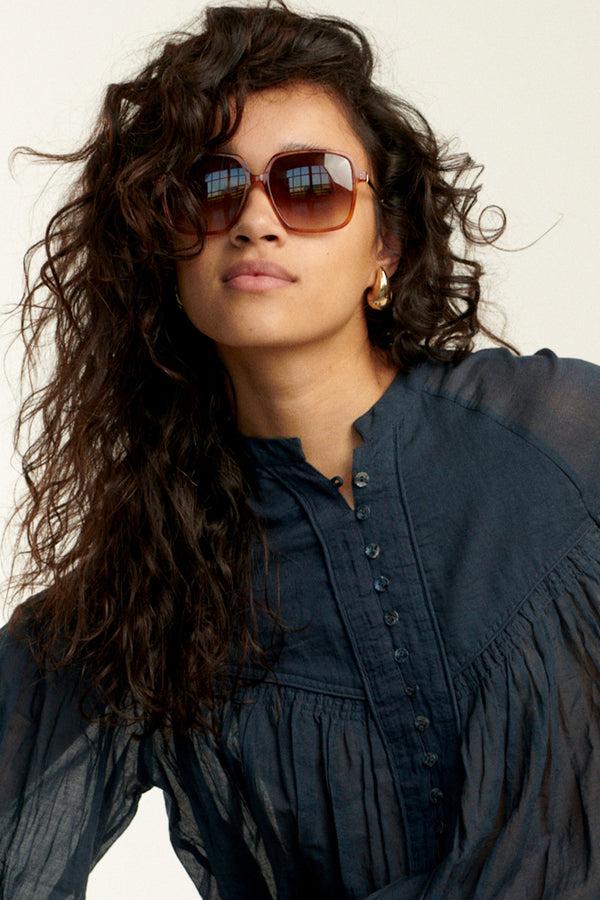 penn & ink SUNGLASSES P&I 8074 | CARAMEL HAVANA