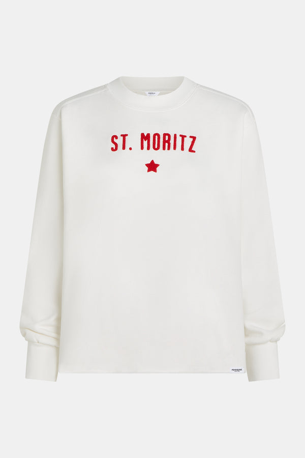 Penn & Ink SWEATER PRINT (W25F1700) ECRU - TOMATO