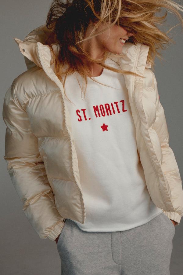 Penn & Ink SWEATER PRINT (W25F1700) ECRU - TOMATO