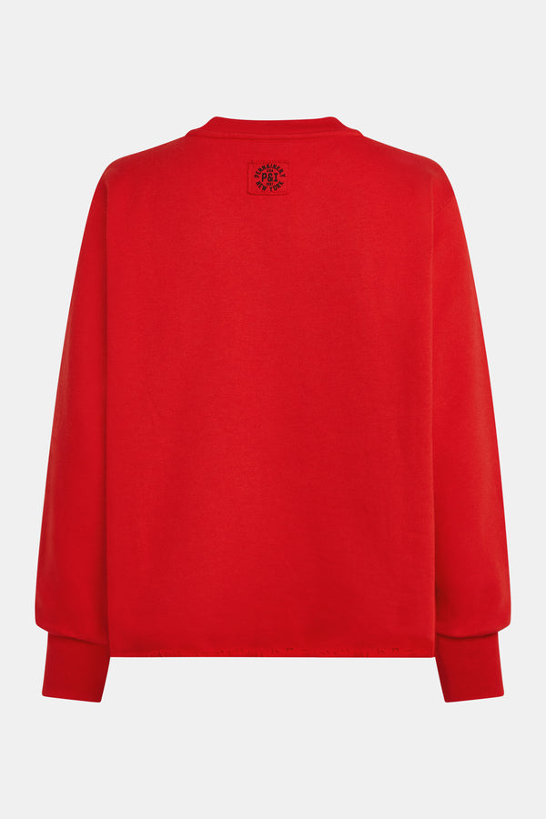 Penn & Ink SWEATER PRINT (W25F1700) TOMATO - ECRU