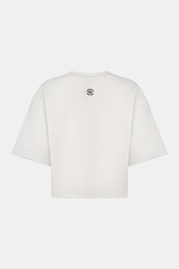 Penn & Ink SWEATER PRINT (W25F1702) ECRU - ROYAL BLUE