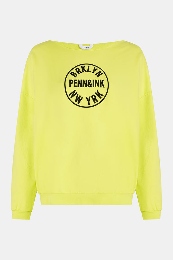 penn & ink SWEATER PRINT (W25F1703-X) ELECTRIC - BLACK