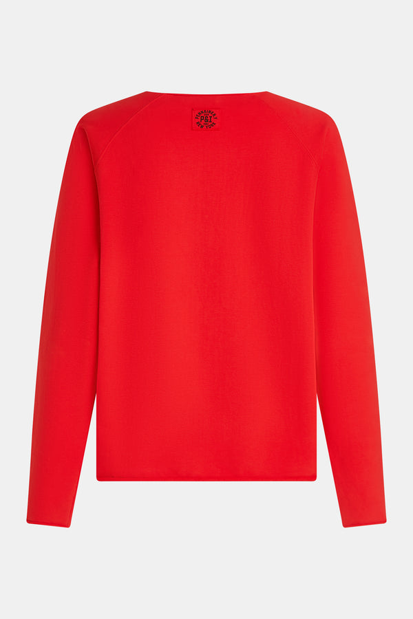 Penn & Ink SWEATER PRINT (W25F1704) TOMATO - ECRU