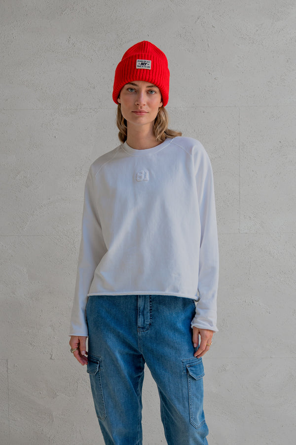 penn & ink SWEATER PRINT (W25F1705) WHITE