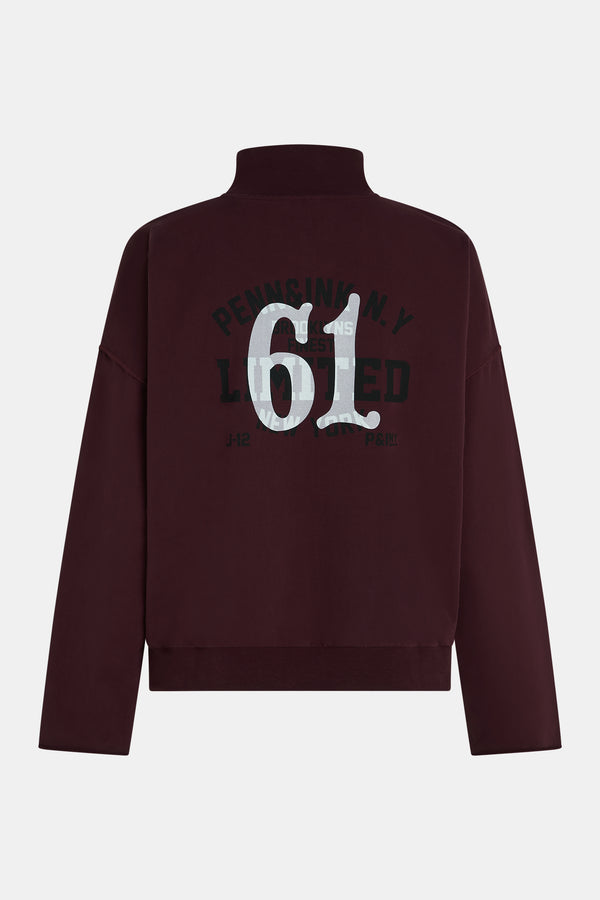 Penn & Ink SWEATER PRINT (W25F1764LTD) AUBERGINE - BLACK