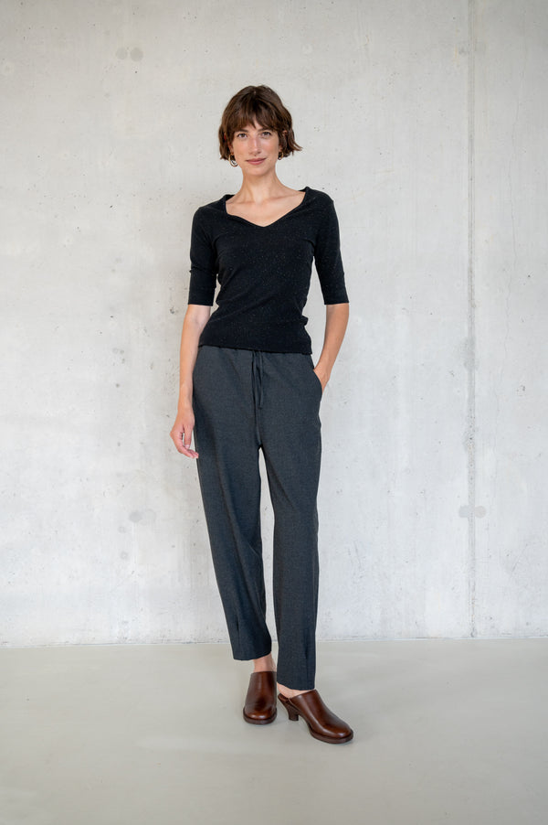 penn & ink T-SHIRT GLITTER (W25F1751LTD) BLACK