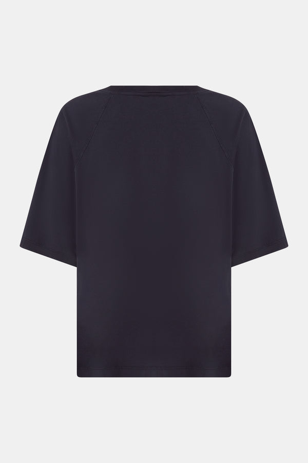 Penn & Ink T-SHIRT PRINT (W25F1746) NAVY - WHITE