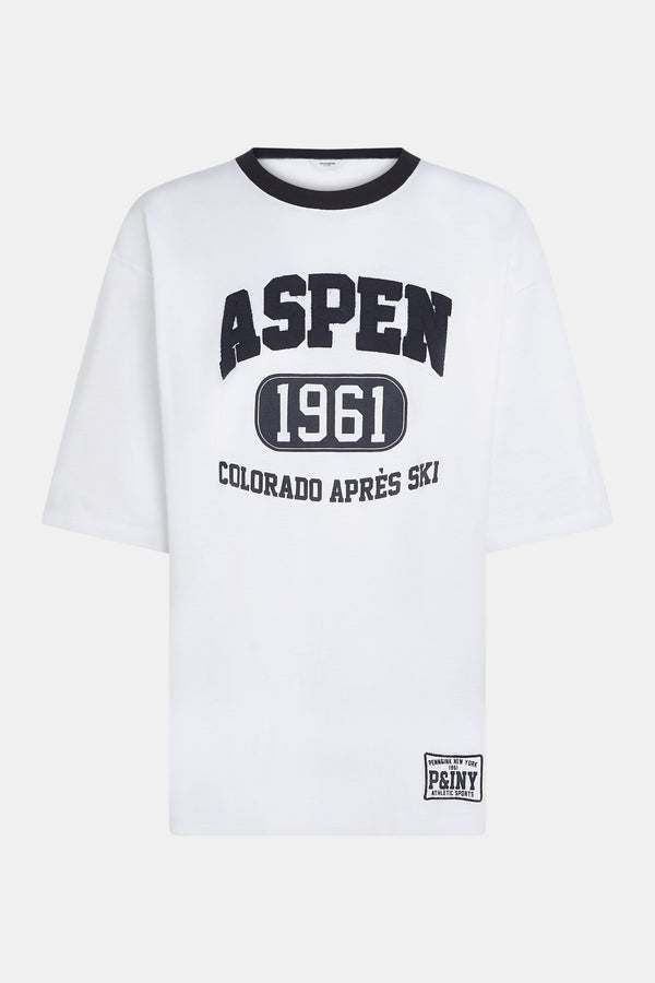 Penn & Ink T-SHIRT PRINT (W25F1769LTD) WHITE - NAVY