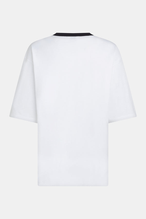 Penn & Ink T-SHIRT PRINT (W25F1769LTD) WHITE - NAVY