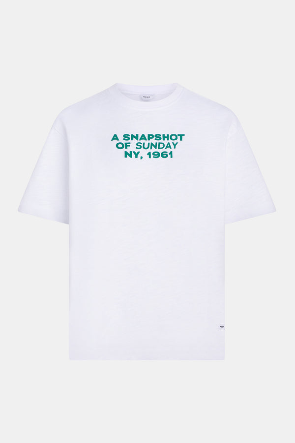 penn & ink T-SHIRT PRINT (W25F1783LTD) WHITE - GREEN