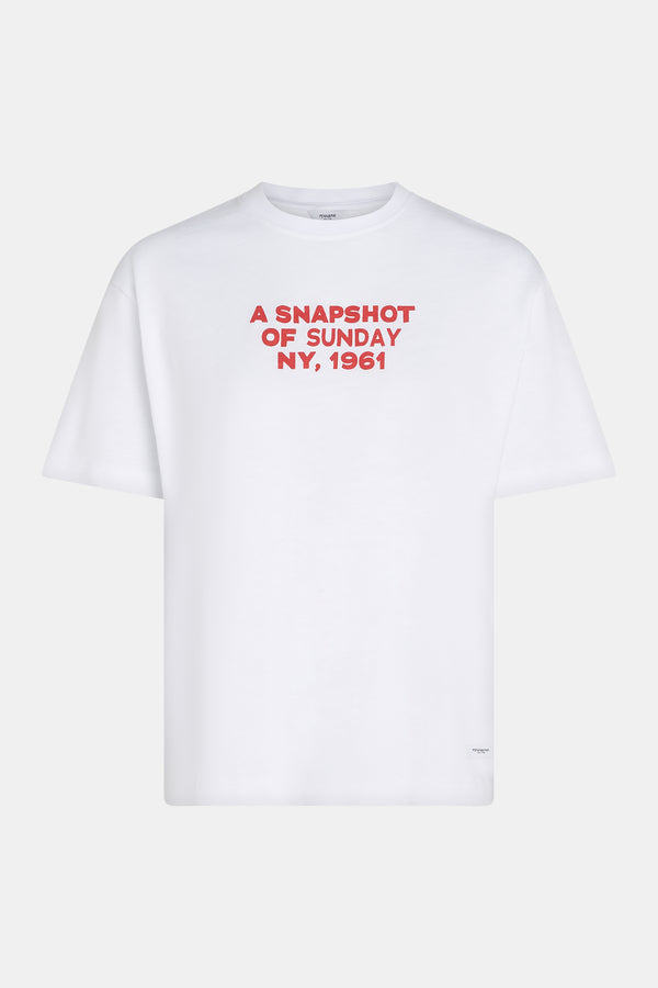Penn & Ink T-SHIRT PRINT (W25F1783LTD) WHITE - RED