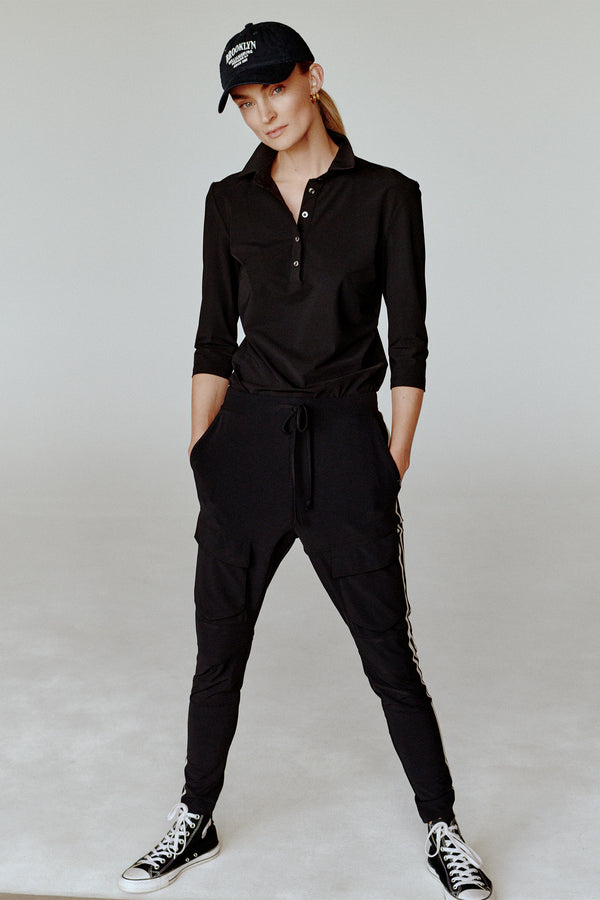 penn & ink TROUSERS (CARGO STRIPE) BLACK