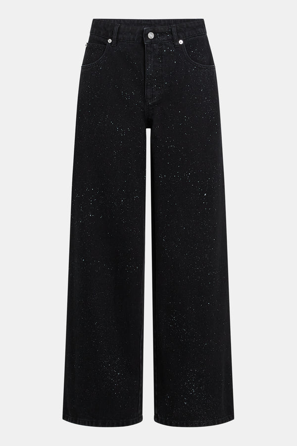 Penn & Ink TROUSERS GLITTER (W25Z816LTD) BLACK JEANS