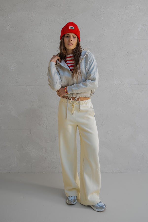 penn & ink TROUSERS PRINT (W25T1185) ECRU - BLACK