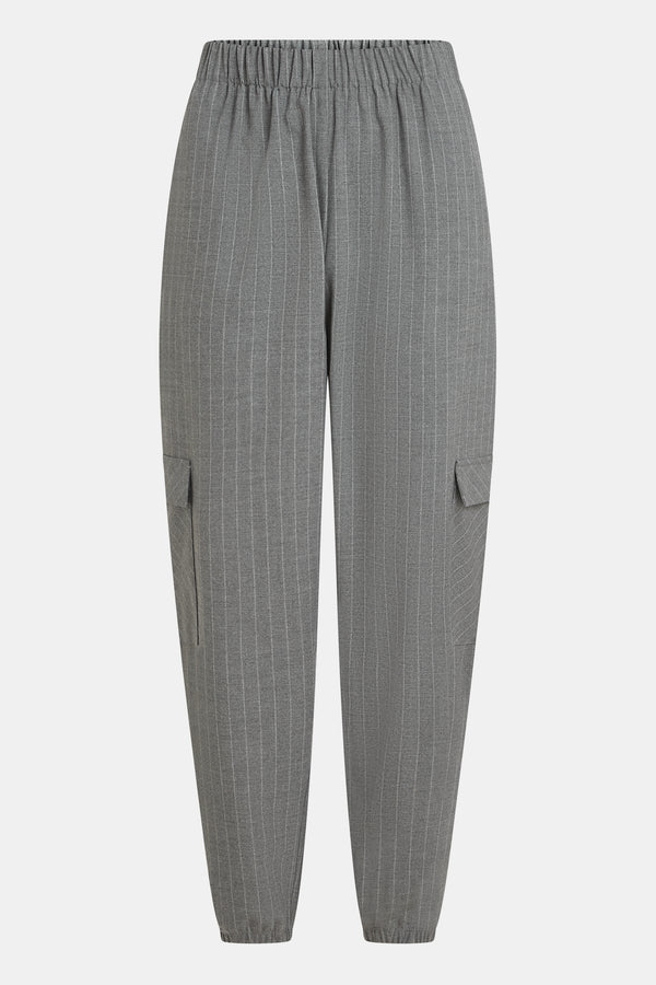 Penn & Ink TROUSERS STRIPE (W25N1624) GREY MELANGE