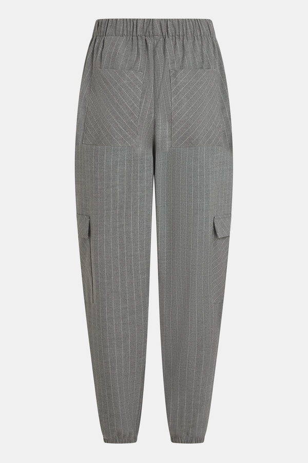 Penn & Ink TROUSERS STRIPE (W25N1624) GREY MELANGE