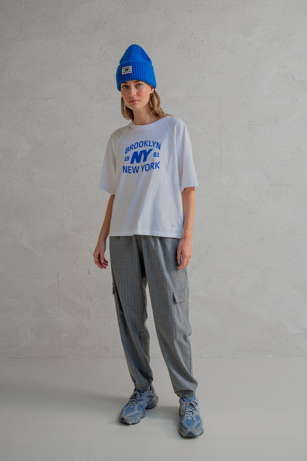 Penn & Ink TROUSERS STRIPE (W25N1624) GREY MELANGE